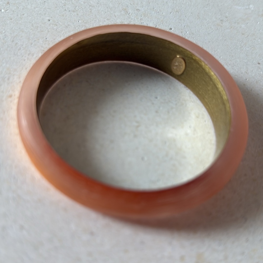 Alexis Bittar Lucite Tapered Orange Bangle Bracelet - Picture 2 of 5